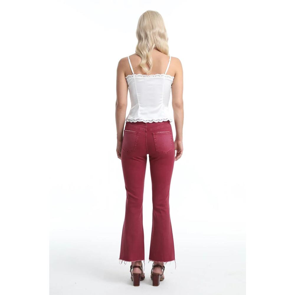 Emily High Rise Distressed Flare - Picture 2 of 3